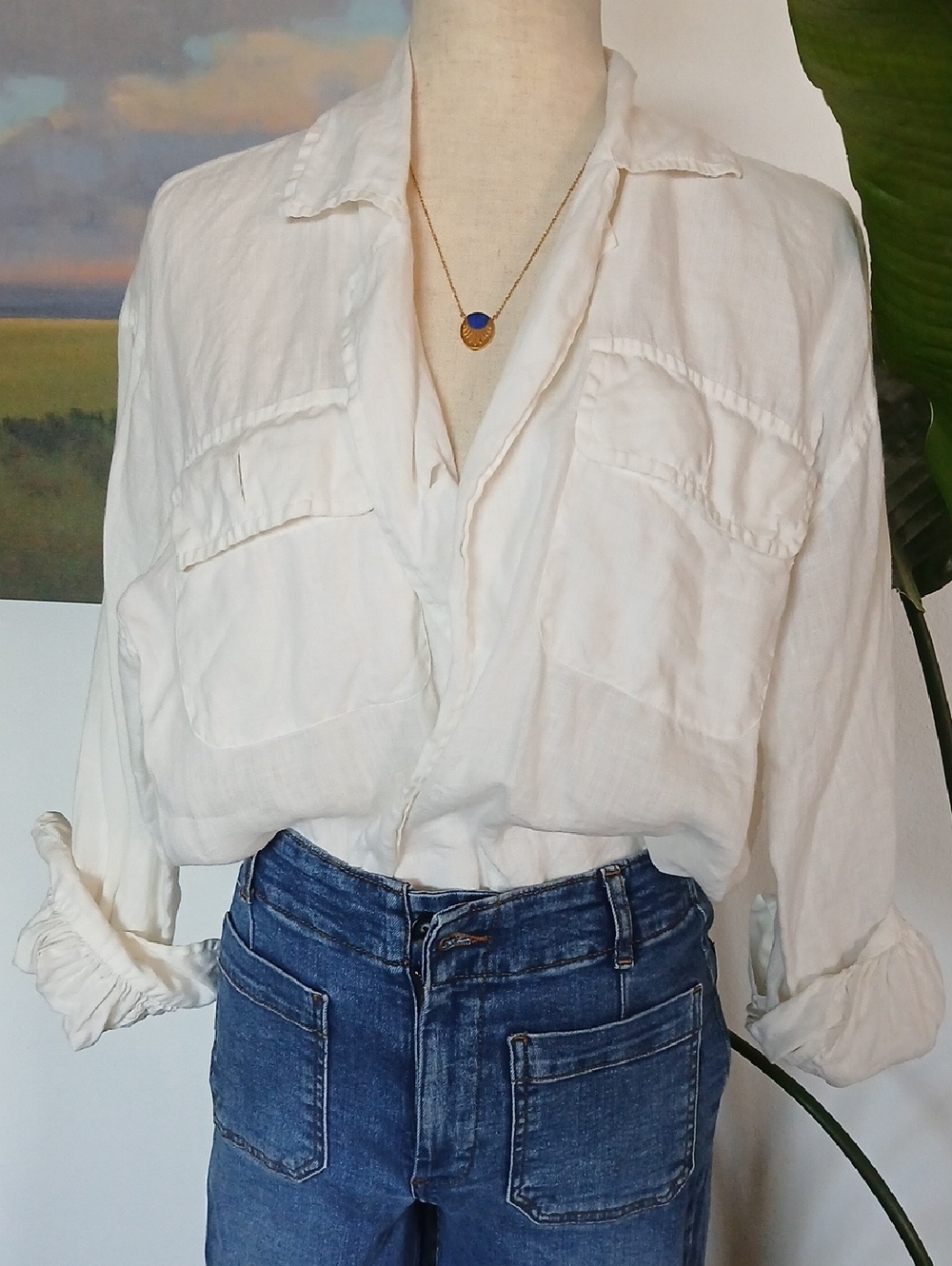 READ: Vintage 90s Linen Saint Laurent Rive Gauche White Linen Shirt Sz44/US12